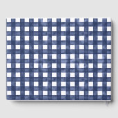 Weathered Blue Gingham Lobster Coastal Wedding Gastenboek (Achterkant)