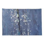 Weathered Blue Paint Abstract Kussensloop (Achterkant-Rechts)