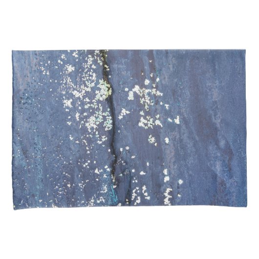 Weathered Blue Paint Abstract Kussensloop (Voorkant-Rechts)
