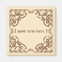 Weathered Brown Celtic Knot Tribal Border Design
