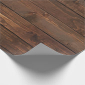 Weathered Brown Wood Wall textuur Cadeaupapier (Hoek)
