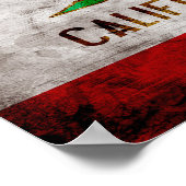 Weathered California Flag Poster (Hoek)