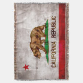 Weathered California State Flag Deken (Voorkant Verticaal)