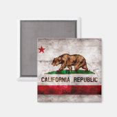 Weathered  California State Flag Magneet (Voorkant / Achterkant)