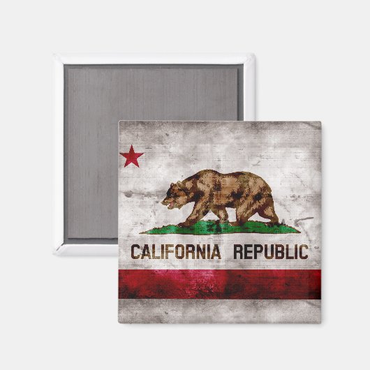 Weathered  California State Flag Magneet (Voorkant / Achterkant)