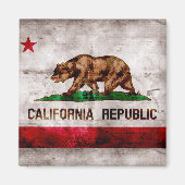 Weathered  California State Flag Magneet (Voorkant)