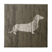 Weathered Dachshund Tegeltje (Voorkant)
