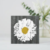 Weathered Daisy Barn Wedding Invitation Kaart (Staand voorkant)