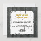 Weathered Daisy Barn Wedding Invitation Kaart (Achterkant)