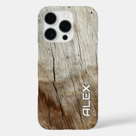 Weathered Driftwood Texture – Coastal Rustic iPhone 16 Pro Hoesje
