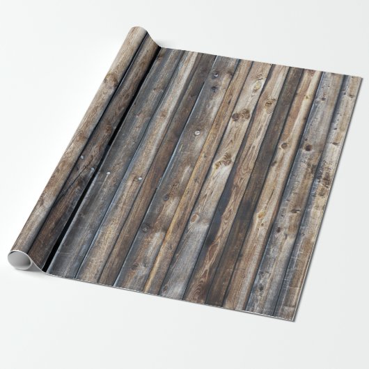Weathered en Rustic Reclached Colorful Barn Wood Cadeaupapier (Uitgerold)