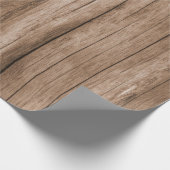 Weathered en Rustic Reclam Tan Barn Wood Cadeaupapier (Hoek)