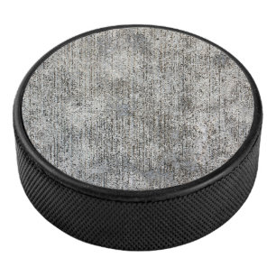Weathered Gray Cement Sidewalk Hockey Puck