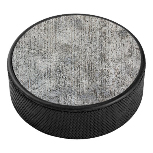 Weathered Gray Cement Sidewalk Hockey Puck (3/4)