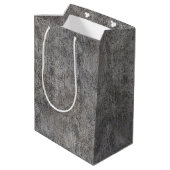 Weathered Gray Cement Sidewalk Medium Cadeauzakje (Achterkant Gekanteld)
