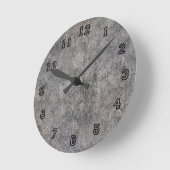 Weathered Gray Cement Sidewalk Ronde Klok (Hoek)