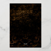 Weathered Grunge Parchment Texture Blank Folie Uitnodiging (Achterkant)