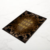 Weathered Grunge Parchment Texture Blank Folie Uitnodiging (Gedraaid)