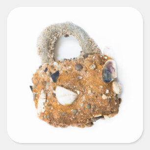 Weathered hanglock vierkante sticker