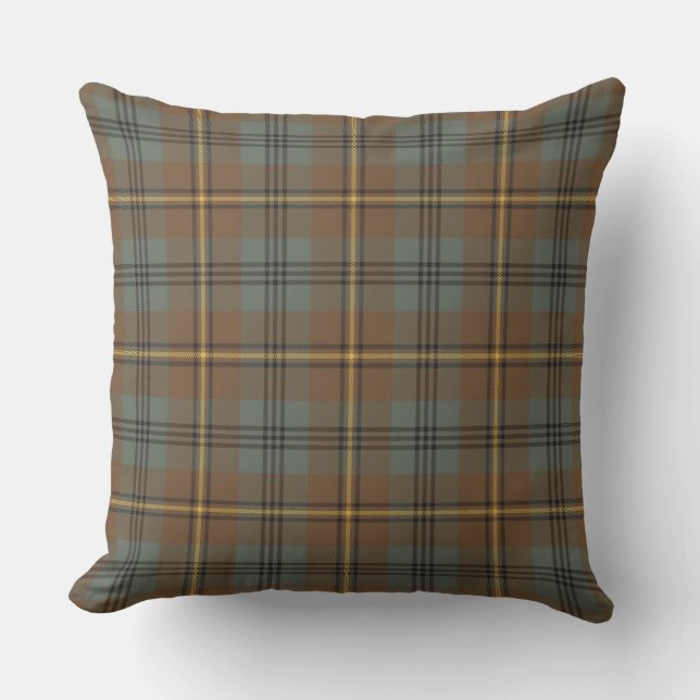Weathered Johnstone Tartan Pattern Kussen (Voorkant)