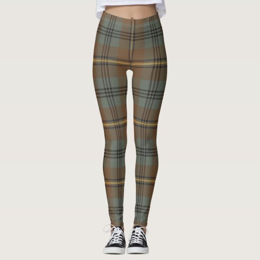 Weathered Johnstone Tartan Pattern Leggings (Voorkant)