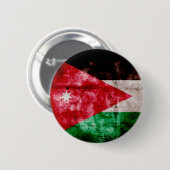Weathered Jordanian Vlag Ronde Button 5,7 Cm (Voorkant /achterkant)