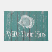 Weathered Jouw tekst Uw Kleur Deurmat (Voorkant)