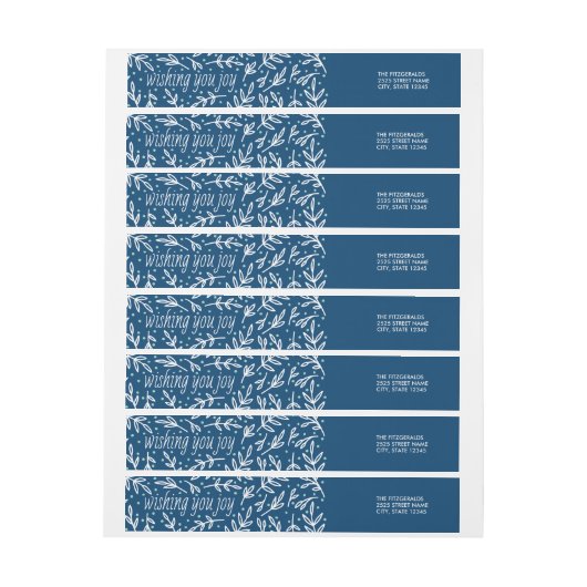 Weathered Joy Wraparound Holiday Labels (Vel)