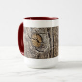 Weathered Knot Wood Mok (Voorkant links)