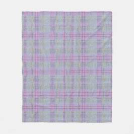 Weathered Lavender Plaid Fleece Deken