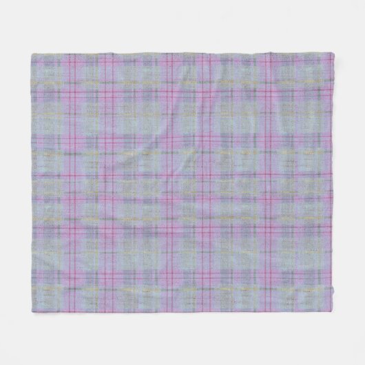 Weathered Lavender Plaid  Fleece Deken (Voorkant (Horizontaal))