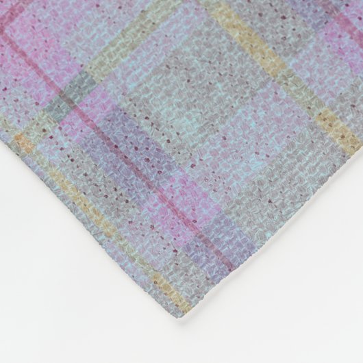 Weathered Lavender Plaid  Fleece Deken (Hoek)