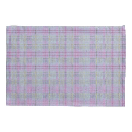 Weathered Lavender Plaid Harmony  Kussensloop (Achterkant-Links)