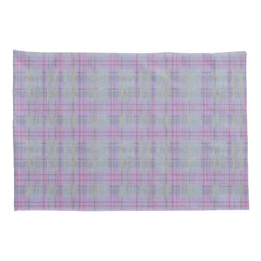 Weathered Lavender Plaid Harmony  Kussensloop (Achterkant-Rechts)