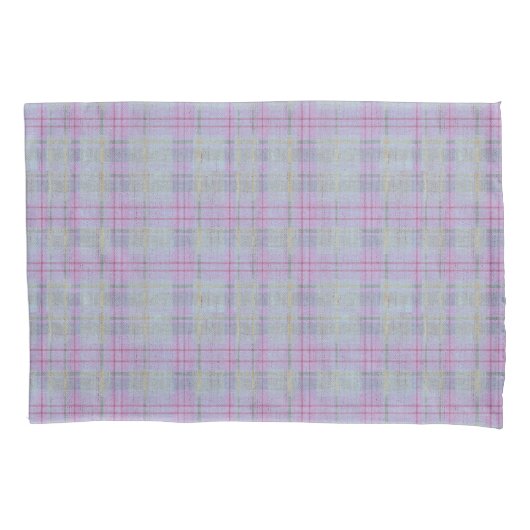 Weathered Lavender Plaid Harmony  Kussensloop (Voorkant-Links)