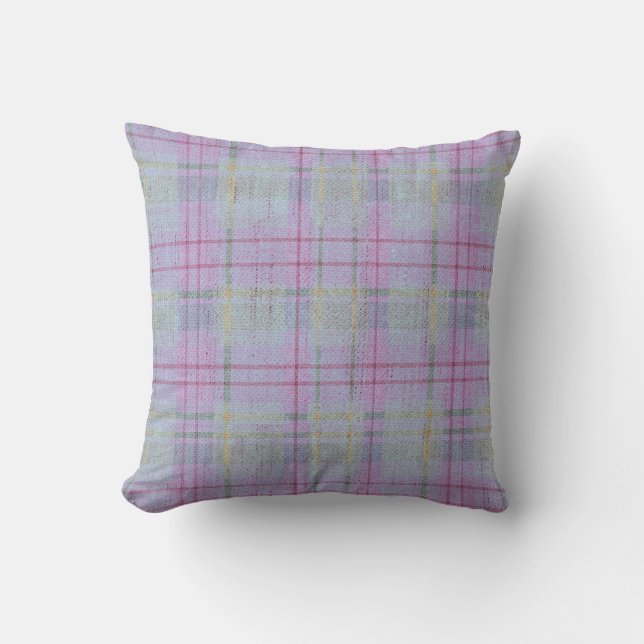 Weathered Lavender Plaid  Kussen (Voorkant)