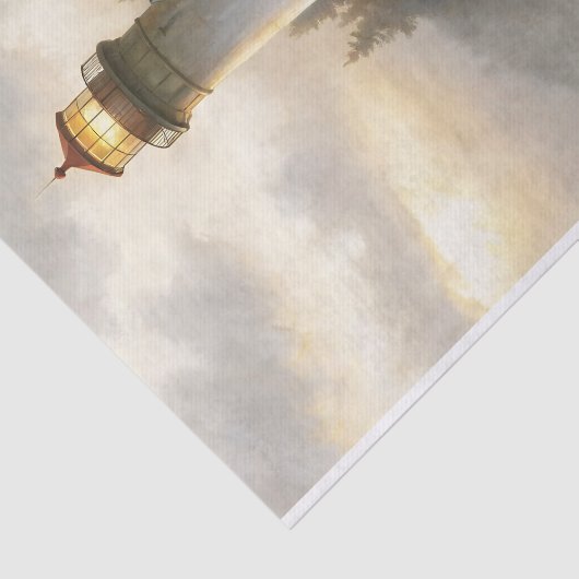 Weathered Lighthouse At Dusk Decoupage Tissuepapier (Detail)