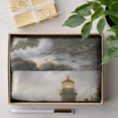Weathered Lighthouse At Dusk Decoupage Tissuepapier (Geschenk)