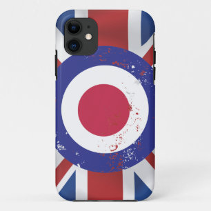 Weathered Mod Target on zijde effect Union Jack iPhone 11 Hoesje
