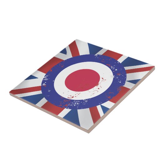Weathered Mod Target on zijde effect Union Jack Tegeltje (Zijkant)