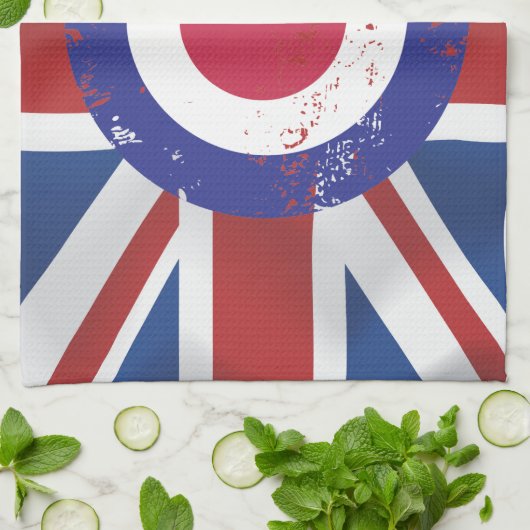 Weathered Mod Target on zijde effect Union Jack Theedoek (Gevouwen)