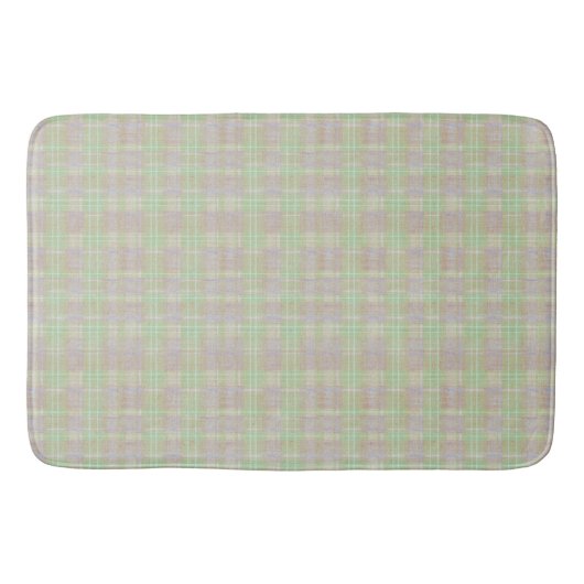 Weathered Neutral Sage Plaid Badmat (Voorkant)