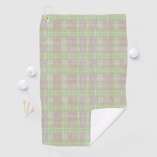 Weathered Neutral Sage Plaid Golfhanddoek (Insitu)