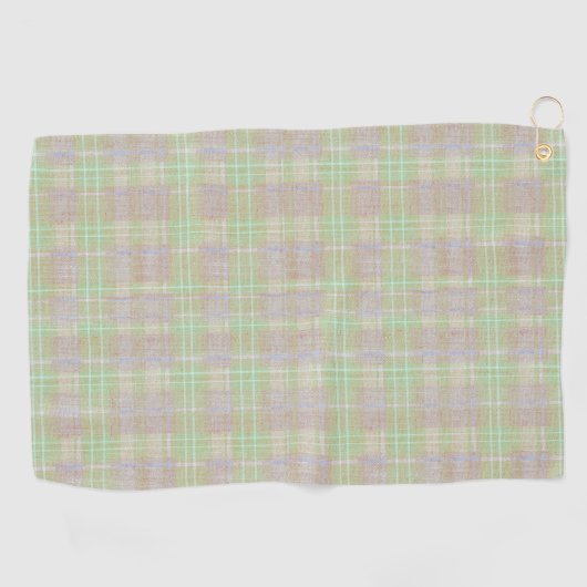 Weathered Neutral Sage Plaid Golfhanddoek (Horizontaal)