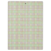 Weathered Neutral Sage Plaid Klembord (Achterkant)