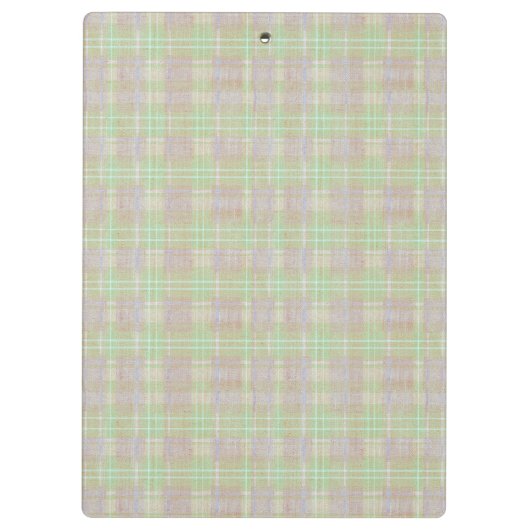 Weathered Neutral Sage Plaid Klembord (Achterkant)