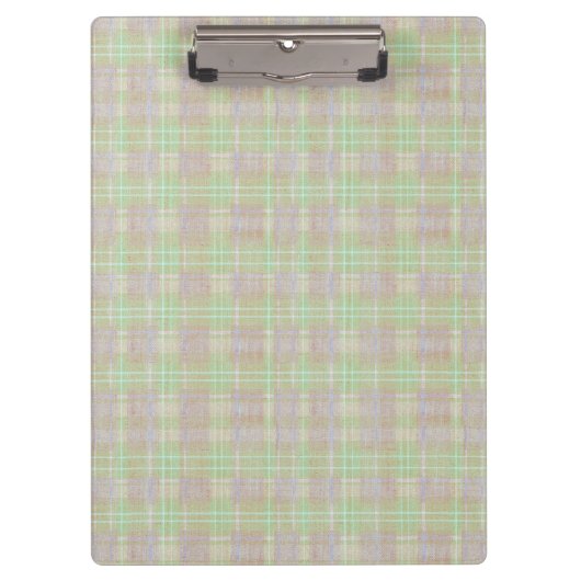 Weathered Neutral Sage Plaid Klembord (Voorkant)