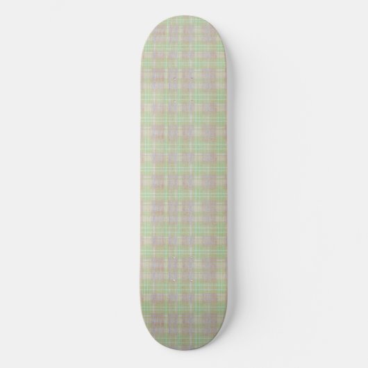 Weathered Neutral Sage Plaid Persoonlijk Skateboard (Voorkant)