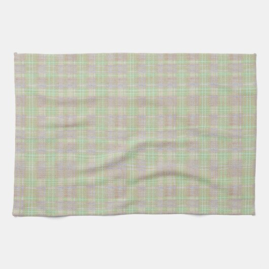 Weathered Neutral Sage Plaid Theedoek (Horizontaal)