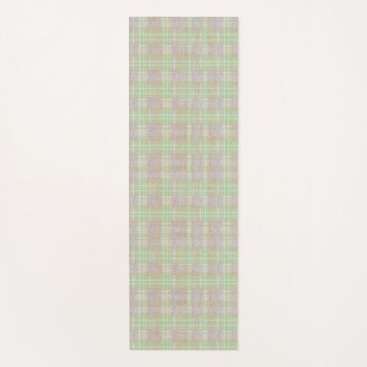 Weathered Neutral Sage Plaid Yogamat (Voorkant)